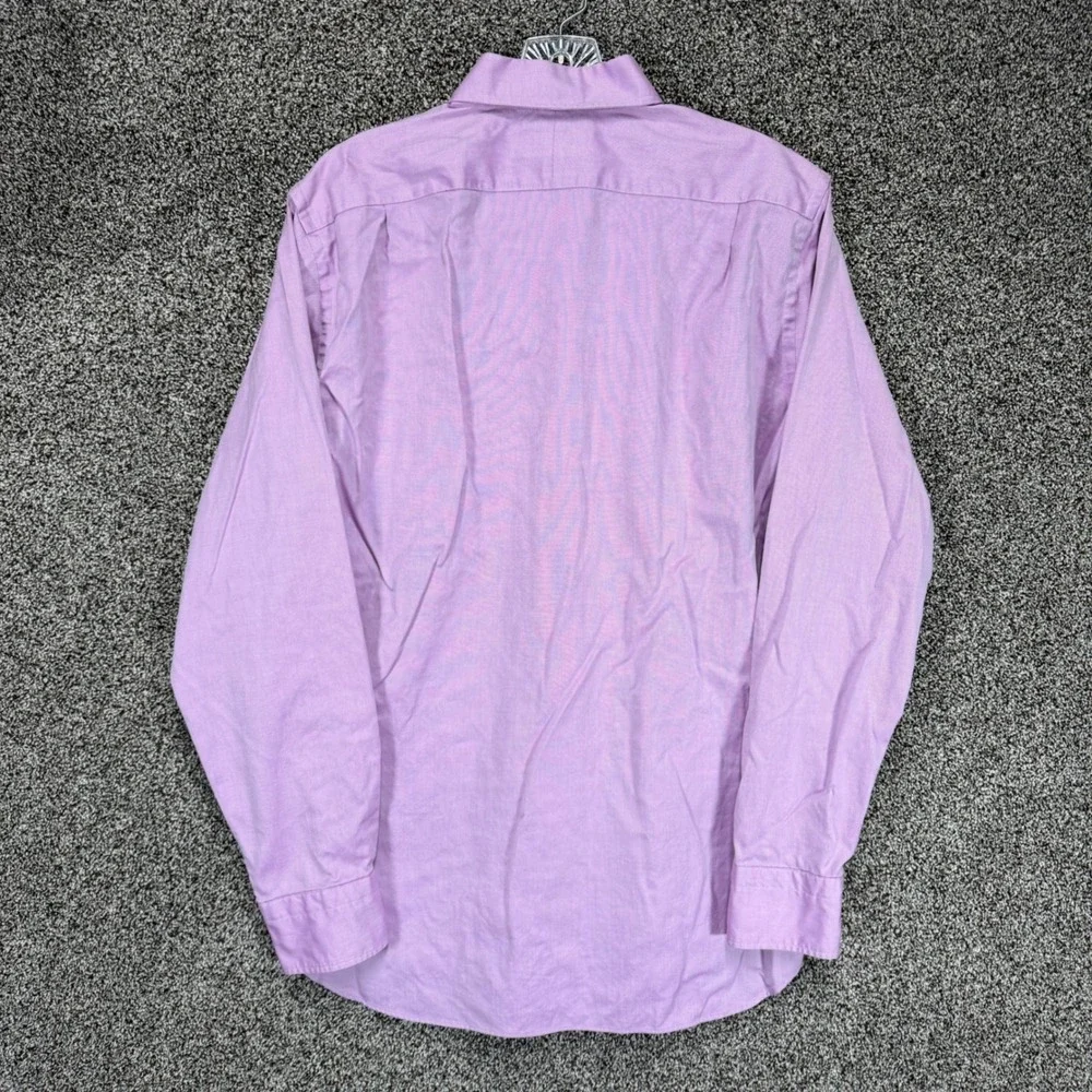 J Crew Dress Shirt Mens M‎ 15/15.5 Purple Oxford Cotton Button Down Thomas Mason